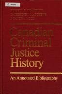 Tapa de Canadian criminal justice history