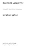 Tapa de Bij wijze van lezen