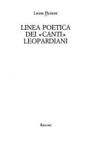 Tapa de Linea poetica dei "Canti" leopardiani