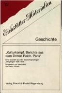Tapa de "Kulturkampf, Berichte aus dem Dritten Reich, Paris"