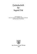 Tapa de Gedenkschrift für Ingerid Dal
