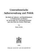 Tapa de Unternehmerische Selbstverwaltung und Politik