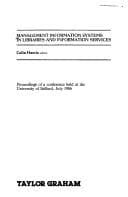 Tapa de Management information systems in libraries and information services