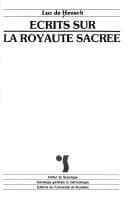Tapa de Ecrits sur la royauté sacrée