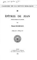 Tapa de Epîtres de Jean
