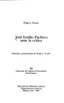 Tapa de José Emilio Pacheco ante la crítica