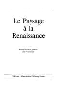 Tapa de Le Paysage à la Renaissance