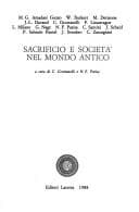 Tapa de Sacrificio e società nel mondo antico