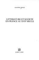 Tapa de Littérature et société en France au XVIIe siècle