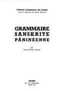 Tapa de Grammaire sanskrite pâninéenne