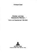 Tapa de Herder und das klassische Weimar
