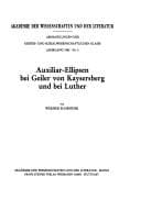 Tapa de Auxiliar-Ellipsen bei Geiler von Kaysersberg und bei Luther