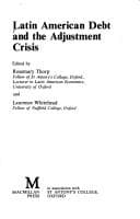 Tapa de Latin American debt and the adjustment crisis