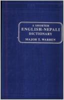 Tapa de A Shorter English Nepali Dictionary