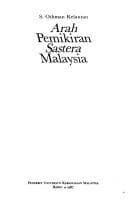 Tapa de Arah pemikiran sastera Malaysia