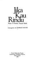 Tapa de Jika kau rindu