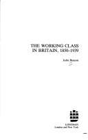 Tapa de The working class in Britain, 1850-1939