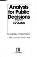 Tapa de Analysis for public decisions