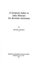 Tapa de A scripture index to John Milton's De doctrina Christiana