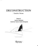 Tapa de Deconstruction