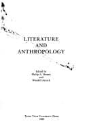 Tapa de Literature and anthropology