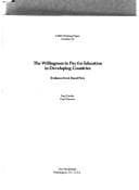 Tapa de The willingness to pay for education in developing countries