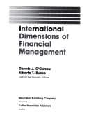 Tapa de International dimensions of financial management