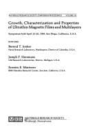 Tapa de Growth, characterization, and properties of ultrathin magnetic films and multilayers
