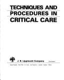 Tapa de Techniques and procedures in critical care
