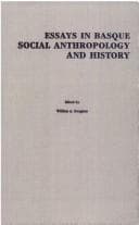 Tapa de Essays in Basque social anthropology and history