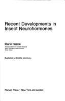 Tapa de Recent developments in insect neurohormones