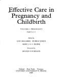 Tapa de Effective care in pregnancy and childbirth