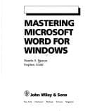 Tapa de Mastering Microsoft Word for Windows