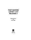 Tapa de Fast Access Lotus 1-2-3 release 3