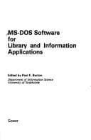 Tapa de MS-DOS software for library and information applications