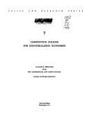 Tapa de Competition policies for industrializing economies