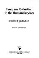 Tapa de Program Evaluation In The Human Services
