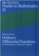 Tapa de Ordinary differential equations