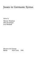 Tapa de Issues in Germanic syntax