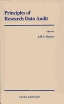 Tapa de Principles of research data audit