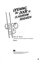 Tapa de Opening the door to classroom research