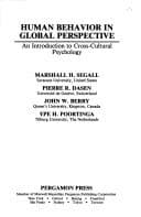 Tapa de Human behavior in global perspective