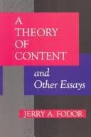 Tapa de Theory of Content and Other Essays