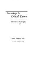 Tapa de Soundings in critical theory
