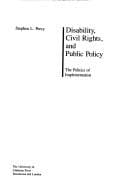 Tapa de Disability, Civil Rights, and Public Policy