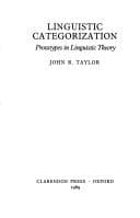 Tapa de Linguistic categorization