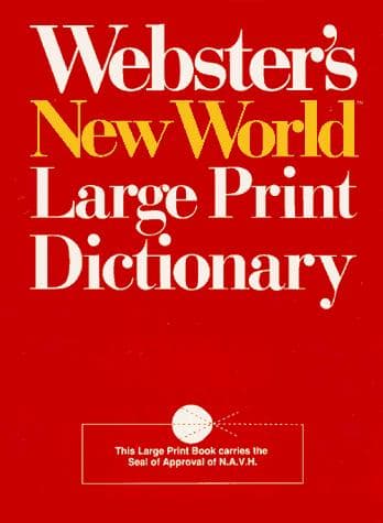 Tapa de Webster's New World Large Print Dictionary