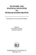 Tapa de Economic and political incentives to petroleum exploration