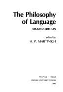 Tapa de The Philosophy of language