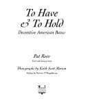 Tapa de To have & to hold